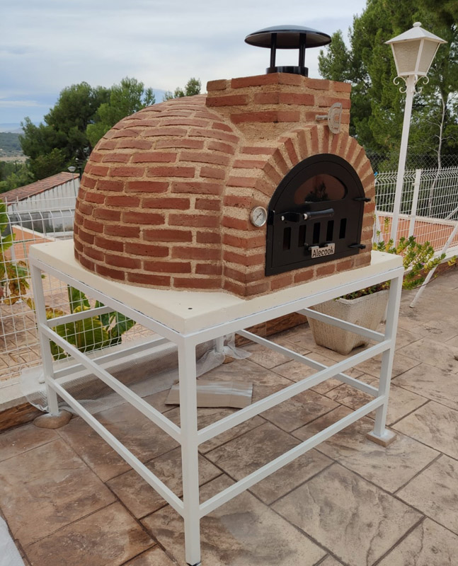 Mesa metálica recta para horno para mas de 100cm