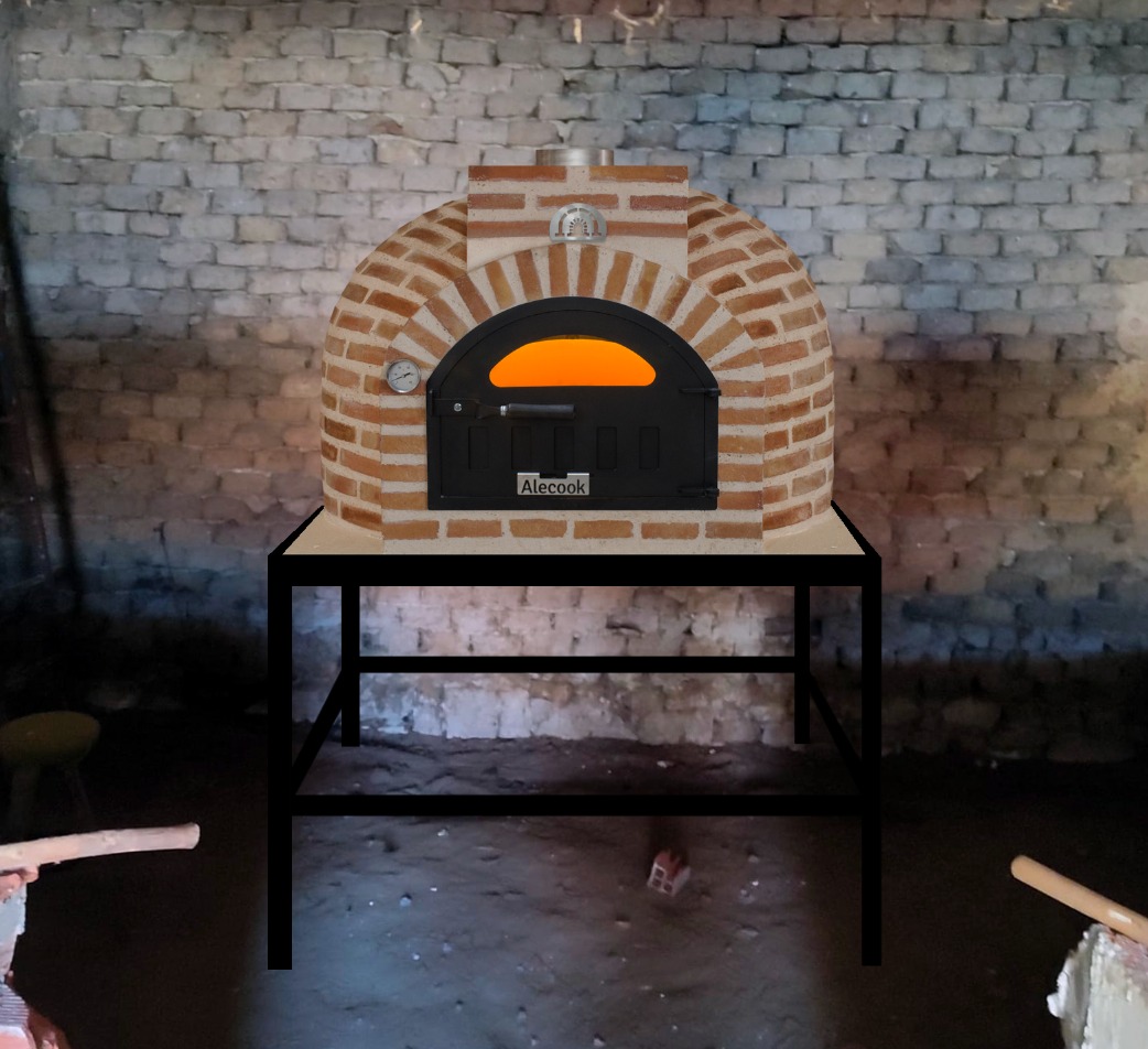 Mesa metálica recta para horno para mas de 100cm