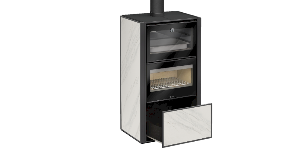 Estufa de acero con horno Bergen